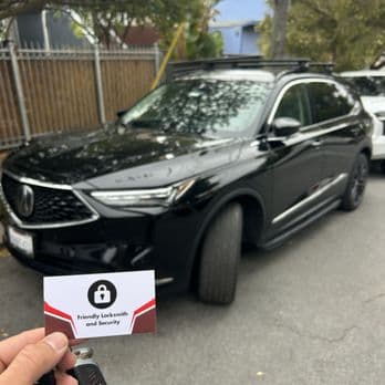 Vehicle key made for a black SUV